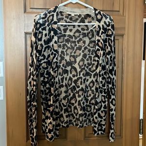 Like new LOFT leopard print cardigan